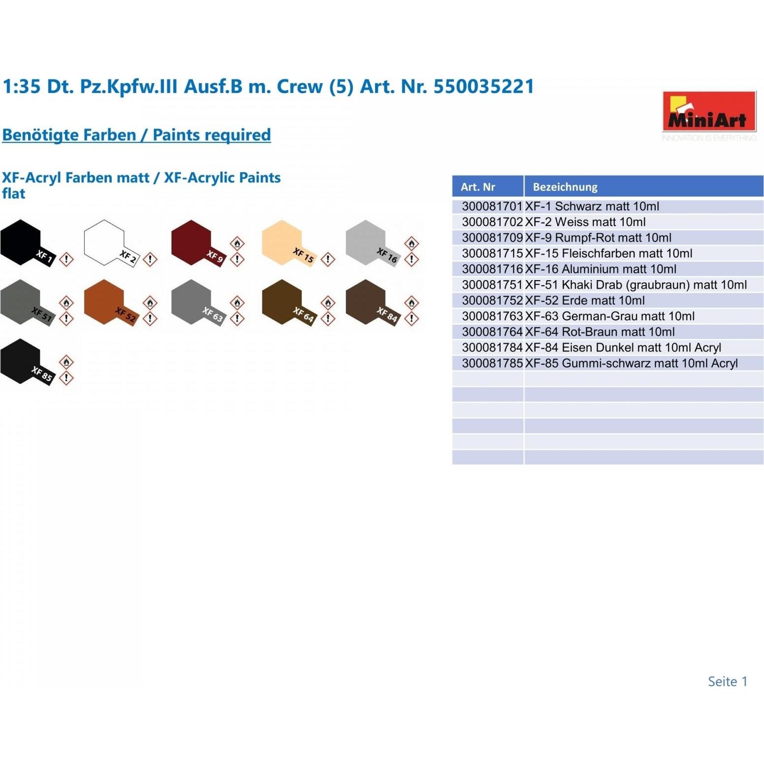 Thumbnail - Mini art Pz.Kpfw.3 Ausf.B w/Crew