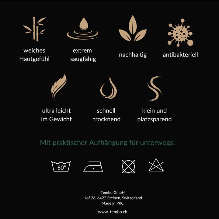 Immagine prodotto Tembo Tembody Bambus Reisehandtuch Lila L