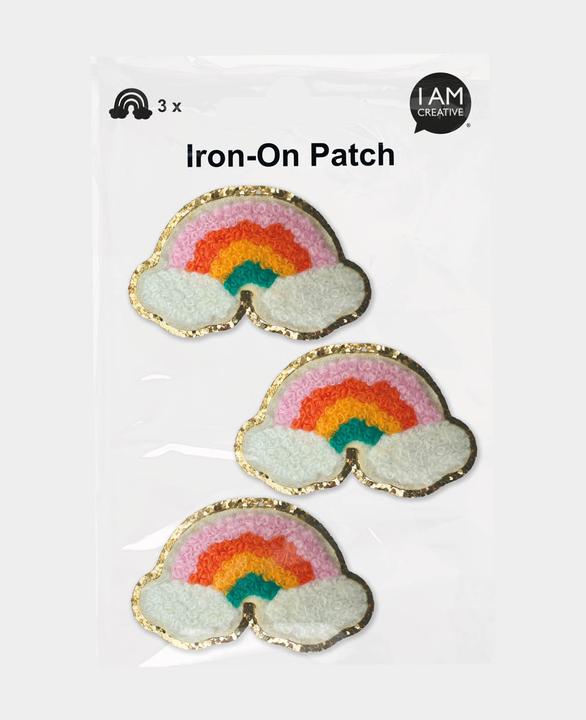 Produktbild I Am Creative Aufnäher Iron on patch Regenbogen (12 x)