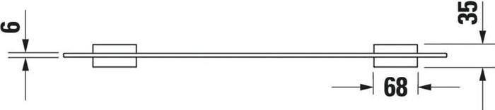 Produktbild Duravit Glasablage KARREE Glas matt chrom