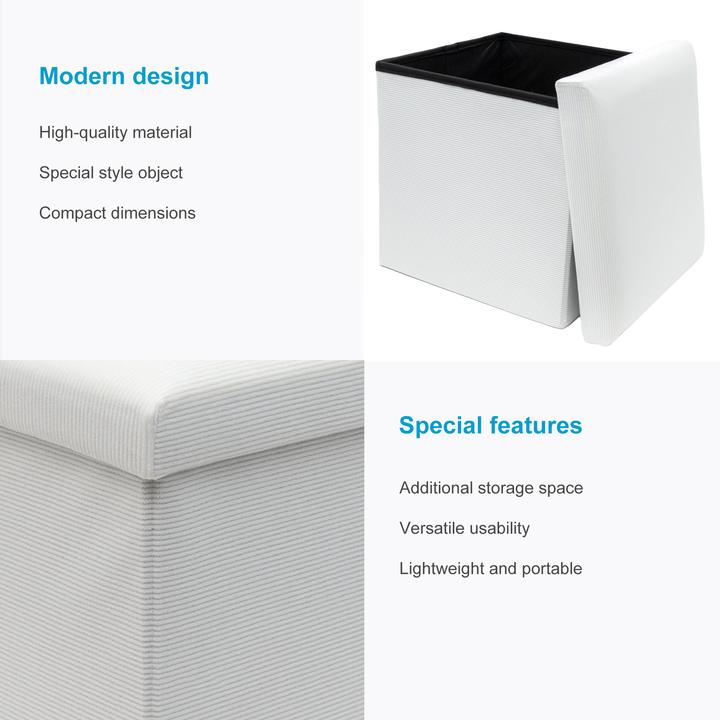 Actual product image Intirilife Foldable stool with storage space