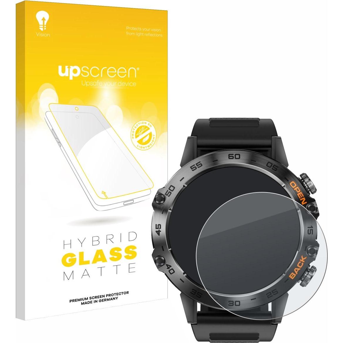 upscreen Schutzglas Schutzfolie Displayschutz Display Schutz Glas Folie matt, Smartwatch Schutzfolie, Grau
