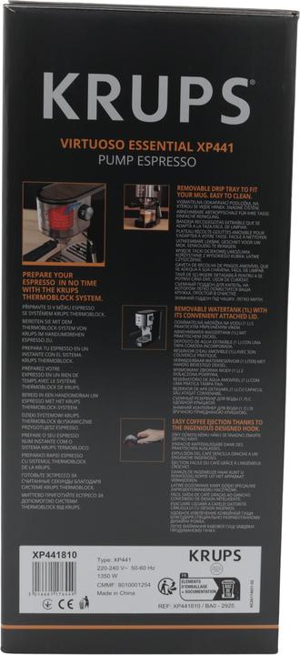 Produktbild Krups XP4418 Virtuoso Essential Espresso Siebträger, Kaffeemaschine