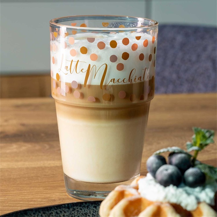 Produktbild Leonardo Latte Macchiato-Glas Solo Herz 410 ml, 6 Stück, Transparent (410 ml, 6 x)