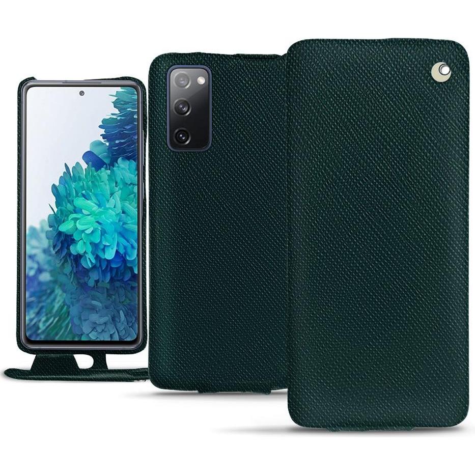 Noreve Lederschutzhülle vertikal (Samsung Galaxy S20 FE), Smartphone Hülle, Grün