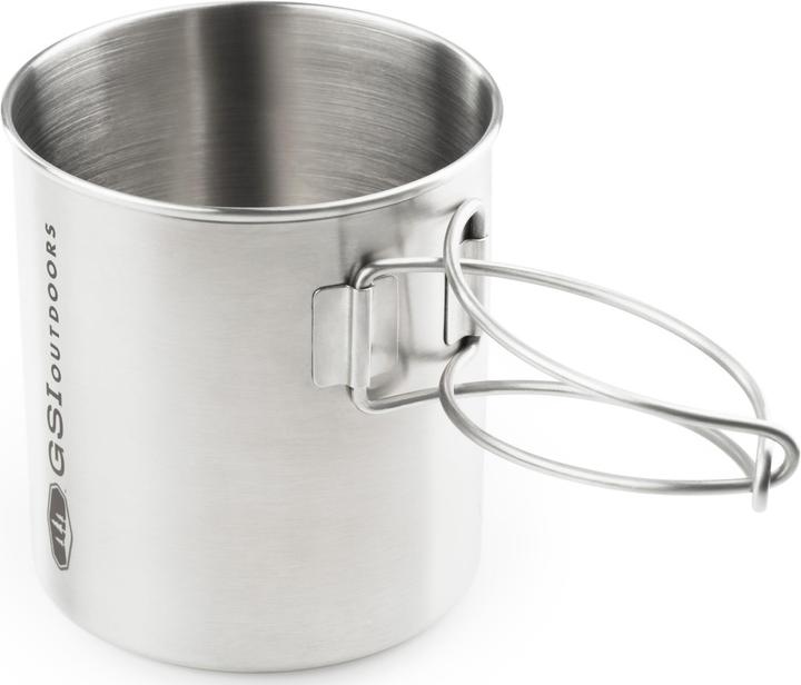 GSI Roestvrijstalen mok met inklapbaar handvat 700ml