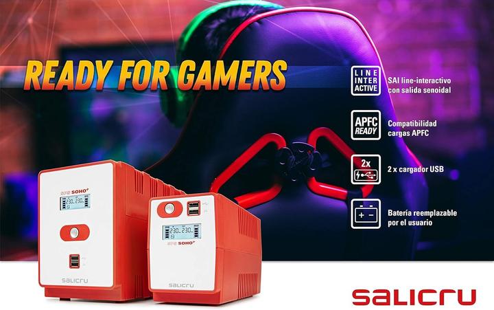 Produktbild Salicru SPS SOHO+ SPS.650.SOHO+ - USV - Wechselstrom 230 V (650 VA, 360 W)