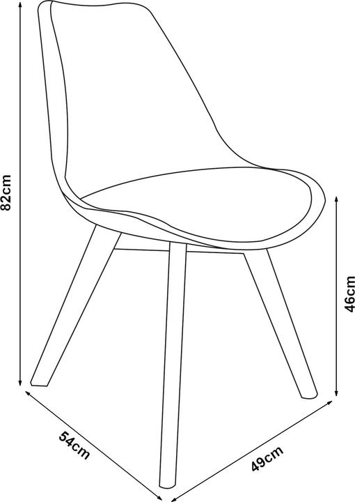 Produktbild En.Casa Esszimmerstuhl Fläten 6er Set Cord Senfgelb