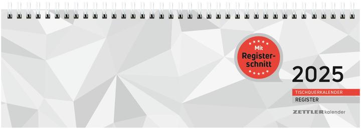 Actual product image Desk calendar 2025 index, 32x10,5cm, office calendar with 128 pages, daily and weekly diaries (Hardcover, German)