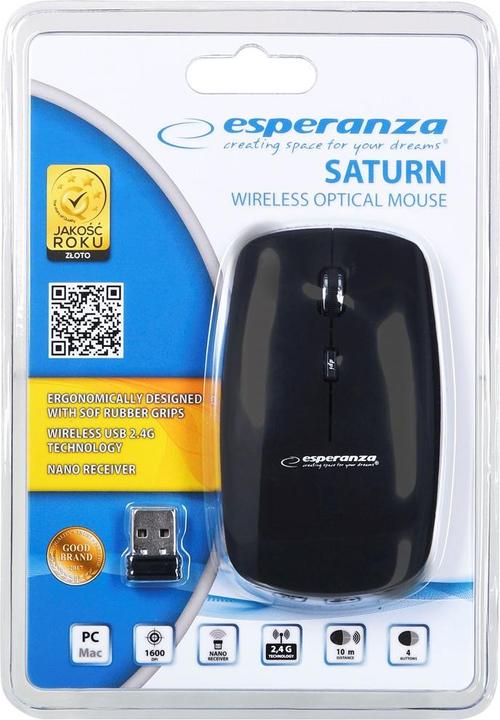 Actual product image Esperanza EM120K Mouse RF Wireless Optical 1600 DPI (Wireless)