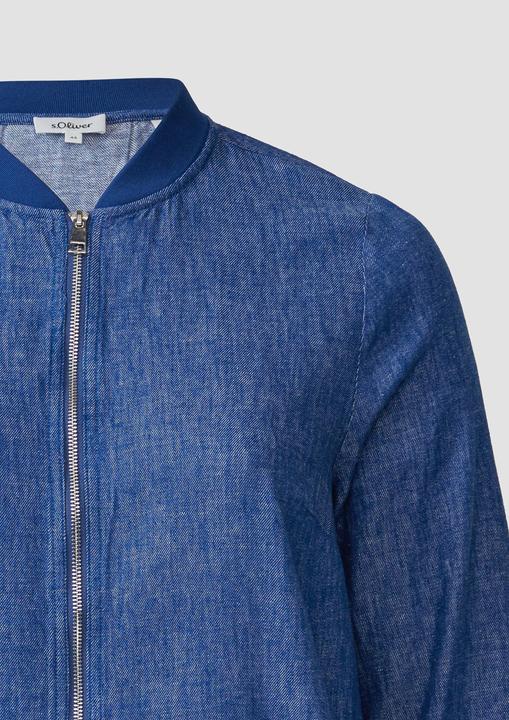 Produktbild S.Oliver Indoor-Jacke Leinenmix-Blouson mit Raffungen (44)