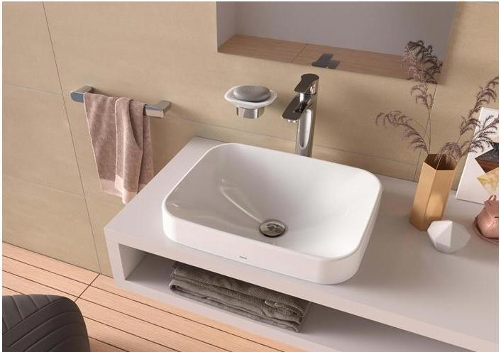 Actual product image TOTO LF Countertop washbasin 500mm, without tap hole, with overflow white (380 mm, 500 mm)