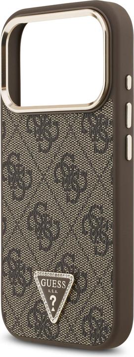 Immagine prodotto Guess Case Magsafe 4G PU Leather Case With Triangle Logo And Gold Metal Camera Frame For iPhone 17 P (Apple iPhone 17 Pro)