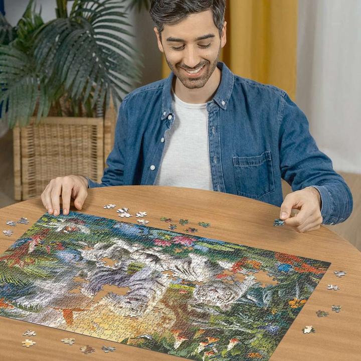 Image du produit Ravensburger Familie der Weissen Tiger (1000 pièces)