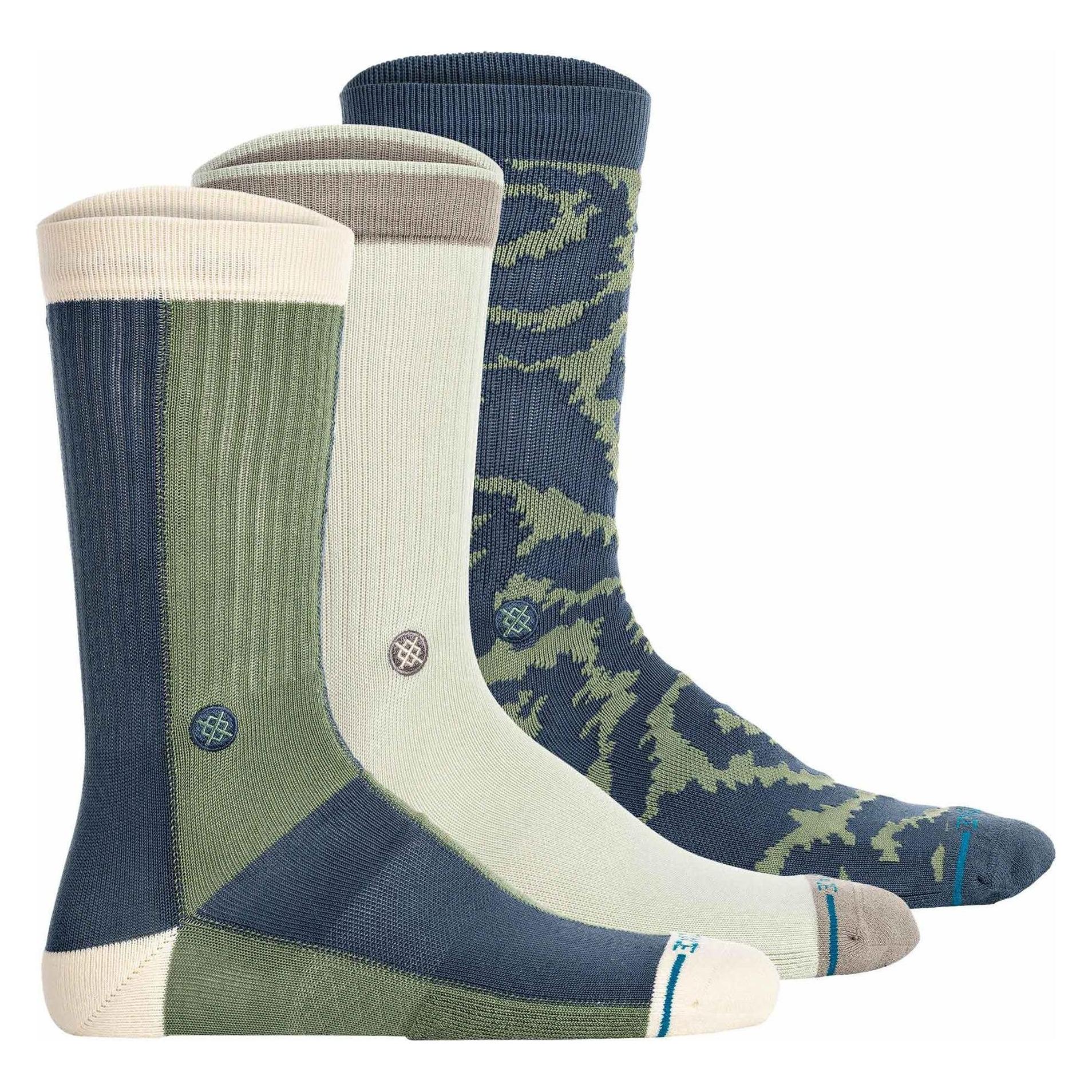 Stance, Unisex, Socken, Socken Casual All Terrain Crew, Mehrfarbig, (3er Pack, 38 - 42)