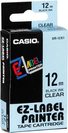 Actual product image Casio XR-12X1 Self-adhesive labels (1.20 cm, Transparent)