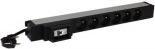 Actual product image Legrand 19" 1U PDU W/ 6 FRENCH SOCKETS W/ CIRCUIT BREAKER