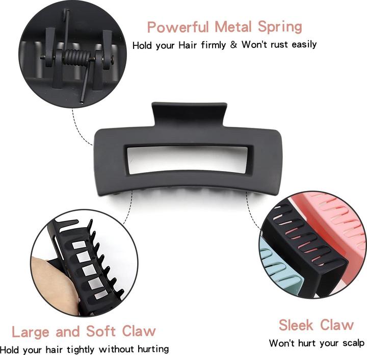 Produktbild Activity Board Haarspangen Gross Rutschfeste Haarspange Rechteckige Haarspangen (1 Stk.)