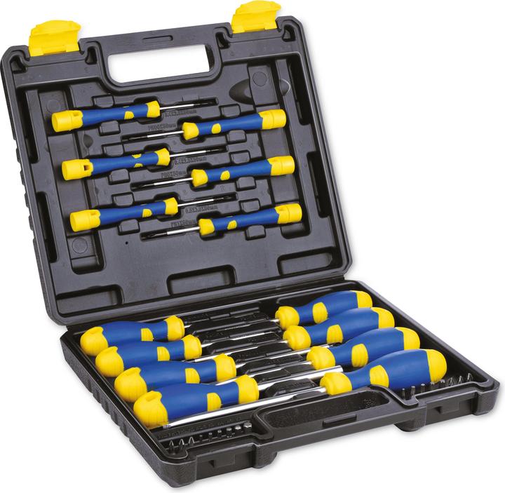 Black, Blue, Red, Yellow