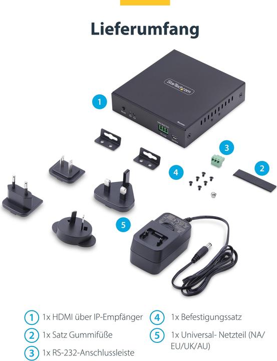 Immagine prodotto StarTech .com IH2006-HDMI-RX, Ricevitore, Cablato, 3840 x 2160 Pixel, 60 Hz, Nero, Metallo