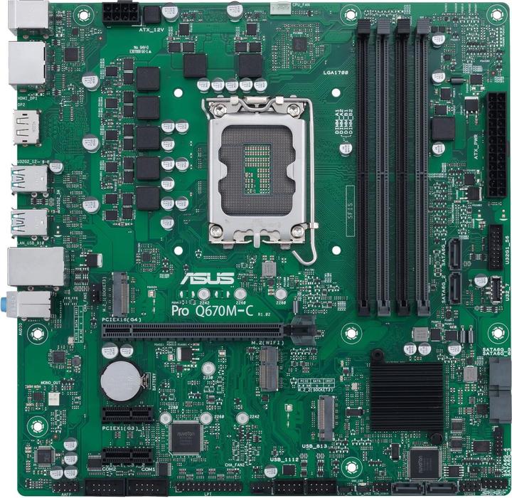 Actual product image ASUS PRO Q670M-C-CSM LGA1700 4xDDR5 (LGA 1700, Intel Q670, mATX)