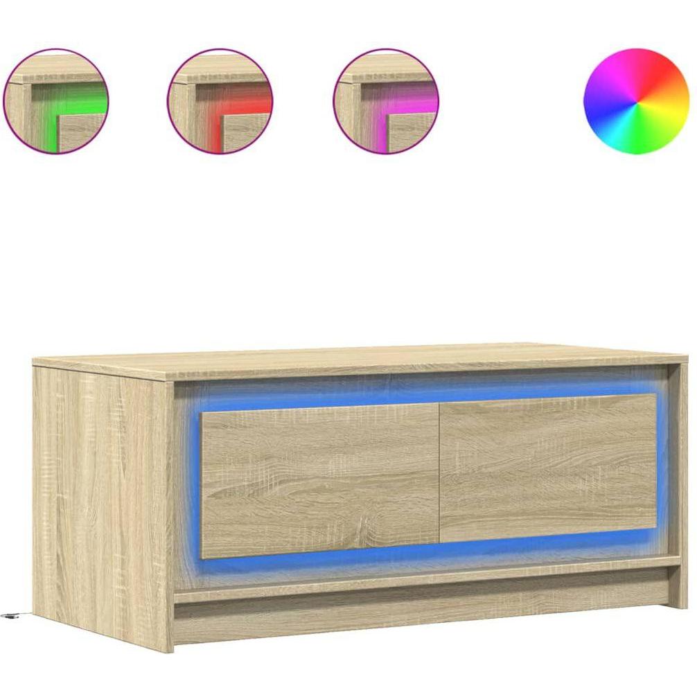 Thumbnail - VidaXL, Couchtisch + Beistelltisch, Leonelle (100 x 50 x 43.5 cm)