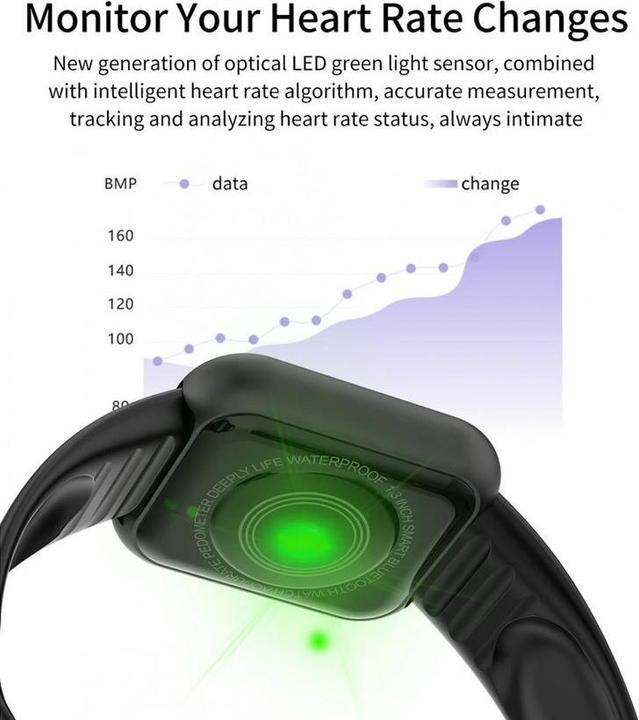 Produktbild PhoneLook Smart Watch FitPro Y68 Fitness Tracker Smart Watch inkl. Touchscreen + programme