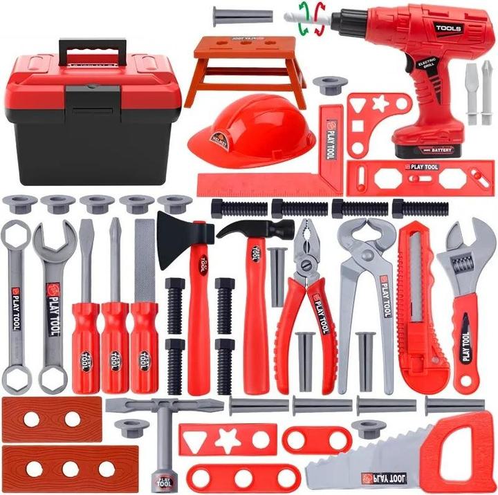I Am Creative Kinder Werkzeugkoffer Spielzeug Handwerker Set mit Zubehör