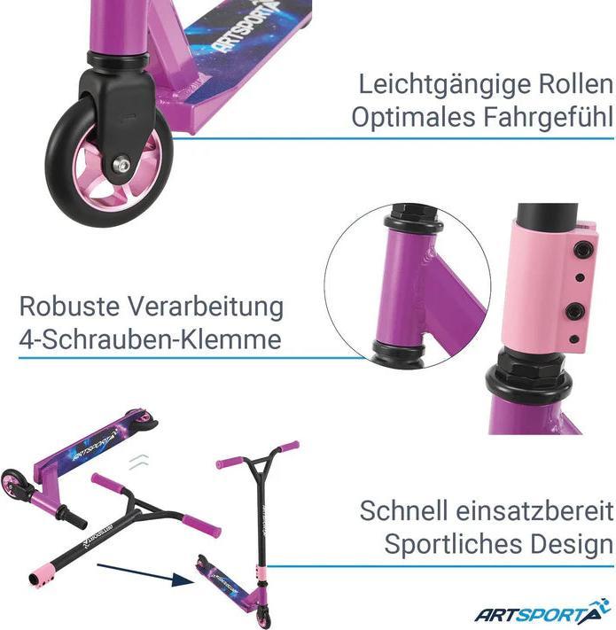 Produktbild Juskys Stunt Scooter Galactic Cruiser
