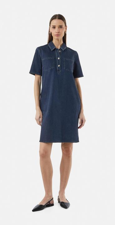 Image du produit Comma Kleid Elastisches Denim-Kleid mit seitlichen Eingrifftaschen (34)