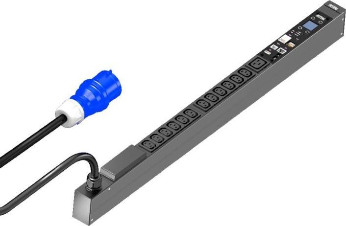 Produktbild Rittal PDU Basic Stromverteilung metered 16A/1P CEE 12xC13+ 1x C19