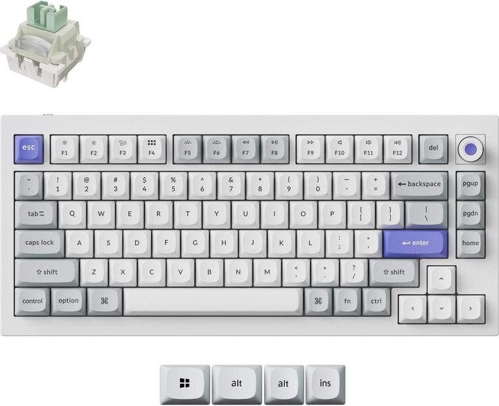 Actual product image Keychron Q1 HE 8K Magnetic Switch Keyboard (US, Cable)