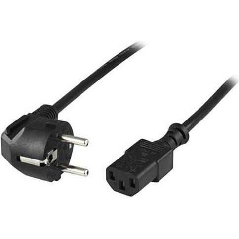 Deltaco DEL-111 power cable Black (5 m), Stromkabel