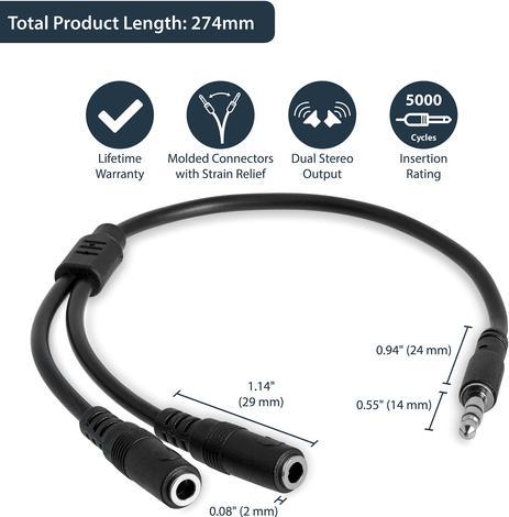 Actual product image StarTech Muy1mffs (0.20 m, AUX cable)