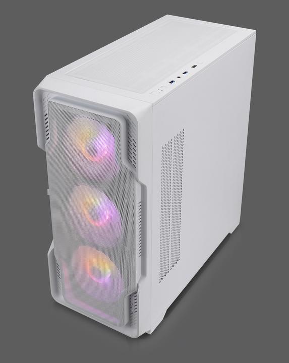 Nanoxia Geh MIDI DS-9 ARGB Airflow white - USB-C - TG-Mesh (ATX, mATX, Mini-ITX)