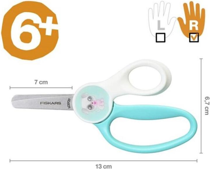 Image du produit Fiskars Ciseaux pour enfants avec image de chiot remuante 6 ans et plus Longueur : 13 cm (13 cm)