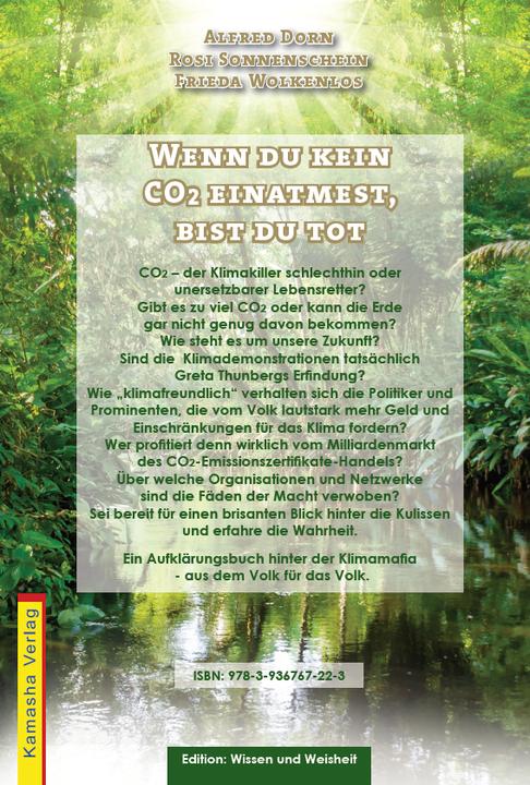 Produktbild Wenn du kein CO2 einatmest, bist du tot (Deutsch, Alfred Dorn, Frieda Wolkenlos, Rosi Sonnenschein, 2020)
