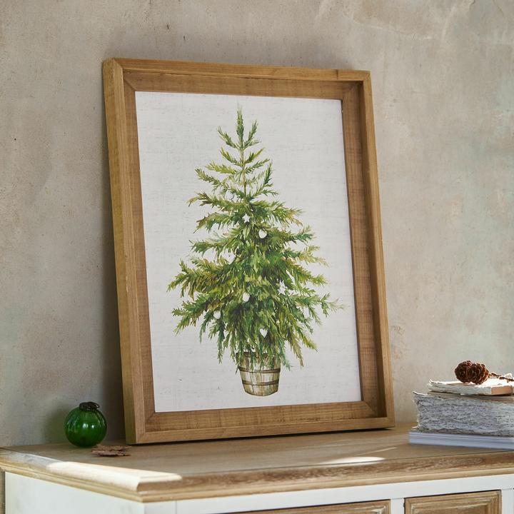 Image du produit Loberon Image Nadirah blanc/marron/vert (40 x 50 cm)