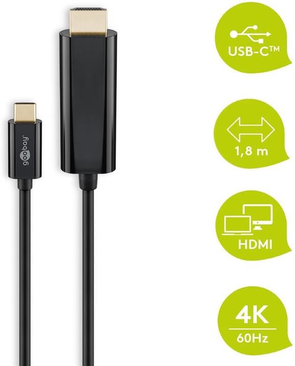 Produktbild Goobay USB-C auf HDMI Adapter (1.80 m)