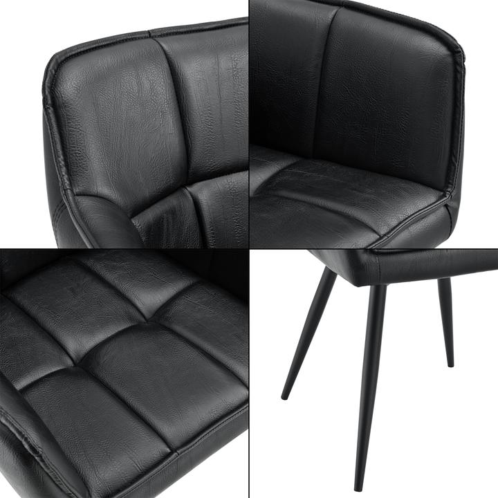 Image du produit En.Casa Chaise de salle à manger (lot de 4) Birmingham Noir