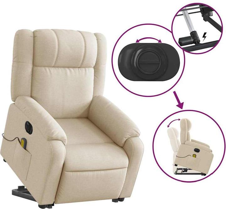 Immagine prodotto vidaXL Poltrona massaggiante elettrica con tessuto di supporto