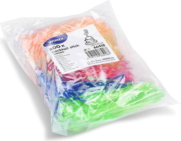 Actual product image Wimex.eu Plastic picker (PS) sword 8.5cm - 500 pieces (500 x)