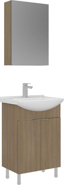 Produktbild Homitis Purus 55 Bathroom Cabinet With Sink & Mirror Set (2 Pieces)