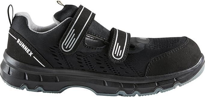 Actual product image Runnex S1PS ESD safety velcro sandals FlexStar, black/grey (37)