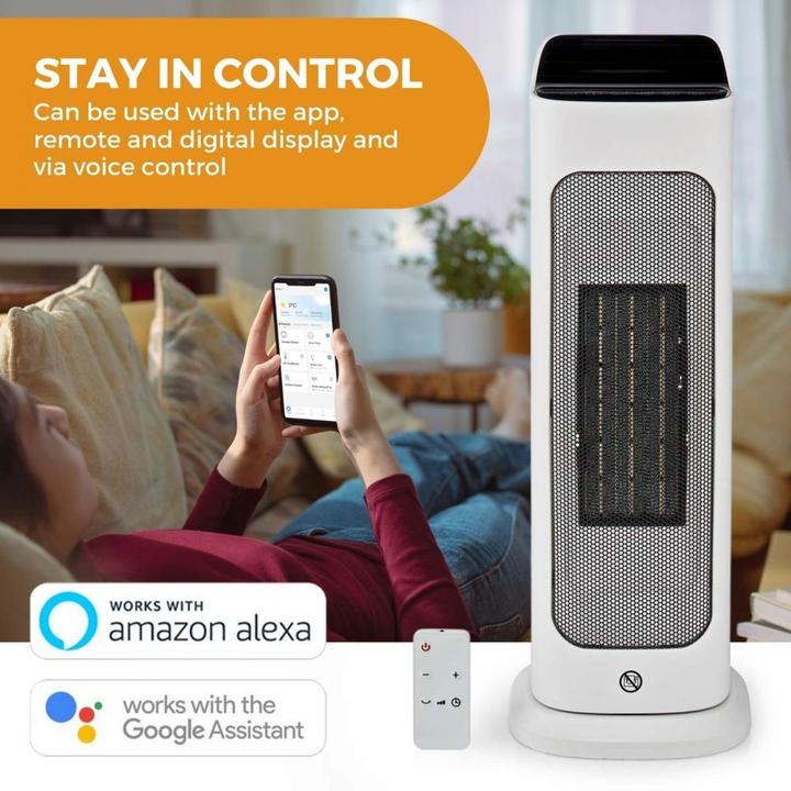 Actual product image Nedis SmartLife ceramic PTC fan heater | Wi-Fi | 2000 W | 2 heat settings | oscillation | display (2000 W)