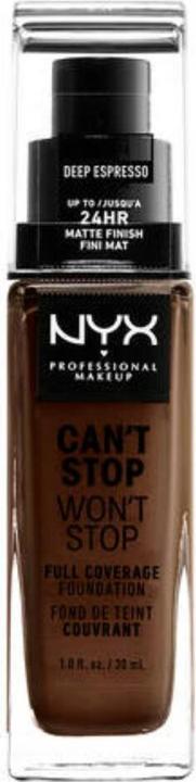 Produktbild NYX Professional Make-Up Can't Stop Won't Stop - Full Coverage Foundation Deep Espresso (Deep Espresso)