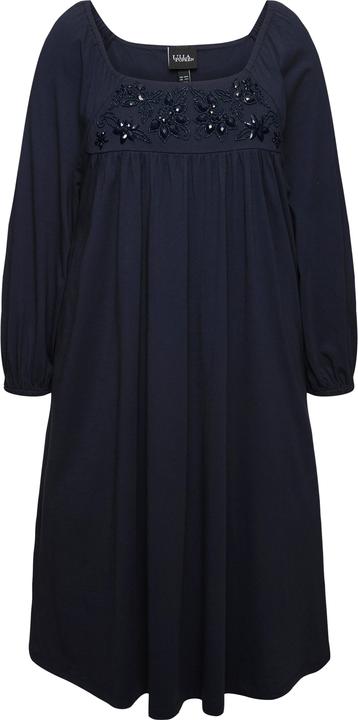 Produktbild Ulla Popken Tunika-Kleid, Ziersteine, Carree-Ausschnitt, Langarm (50, 52)