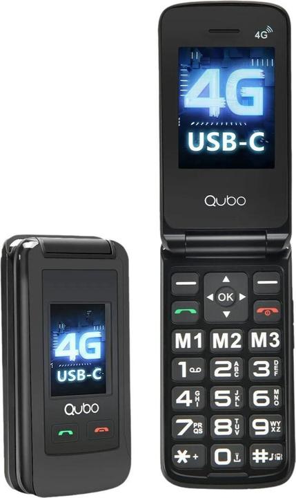 Actual product image Qubo Mobiltelefon für ältere Erwachsene X-247 Schwarz (2.80", 0.30 Mpx)
