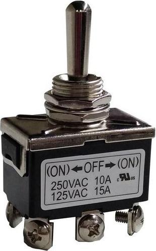 RS PRO Montage sur circuit imprimé Interrupteur à bascule 2 pôles (marche)-arrêt-(marche) 10 A, IP 40, à