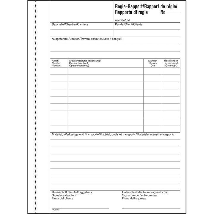 Produktbild Favorit Regierapport 8181OK (100 x)